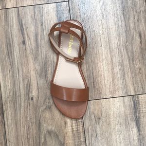 Camel flat sandals